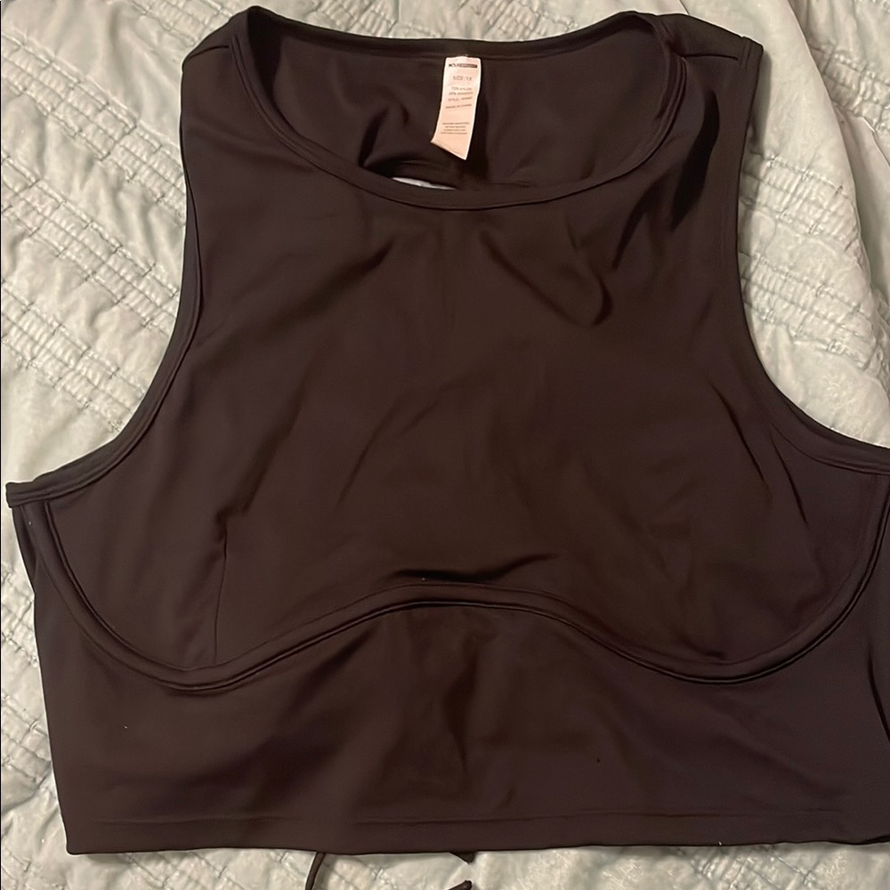Black Sleeveless Open Back sport top